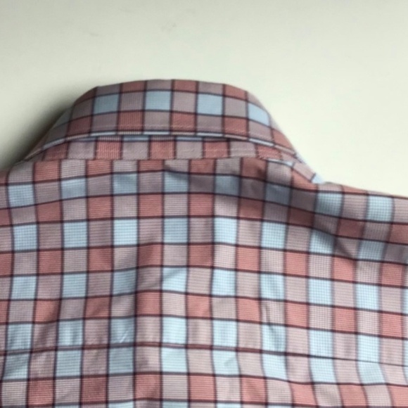Stenstroms slimline 2 fold super cotton checkered dress shirt Sz 16 - Picture 10 of 11